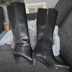 French Connection Black Heeled Boots
